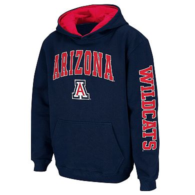 Youth Colosseum Navy Arizona Wildcats 2-Hit Team Pullover Hoodie