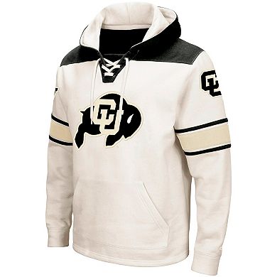 Men's Colosseum Cream Colorado Buffaloes 2.0 Lace-Up Hoodie