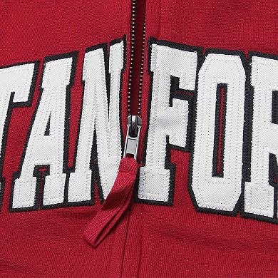 Women's Stadium Athletic Cardinal Stanford Cardinal Arched Name Full-Zip Hoodie