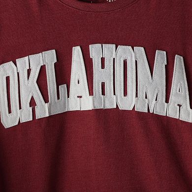 Women's Pressbox Heathered Crimson Oklahoma Sooners Two-Hit Canyon Long Sleeve T-Shirt