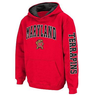 Youth Colosseum Red Maryland Terrapins 2-Hit Team Pullover Hoodie