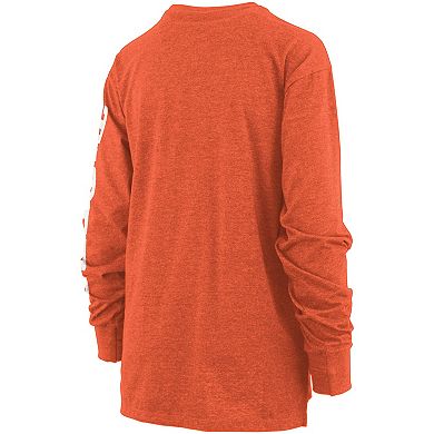 Women's Pressbox Orange Clemson Tigers Two-Hit Canyon Long Sleeve T-Shirt