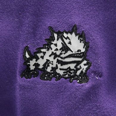 Women's Stadium Athletic Purple TCU Horned Frogs Arched Name Full-Zip Hoodie