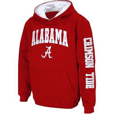 Youth Colosseum Crimson Alabama Crimson Tide 2-Hit Team Pullover Hoodie