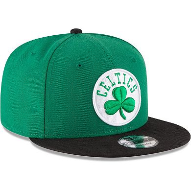 Men's New Era Kelly Green/Black Boston Celtics 2-Tone 9FIFTY Adjustable Snapback Hat