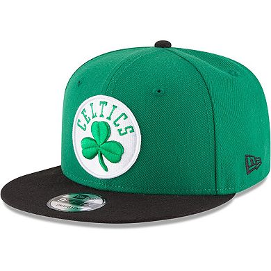 Men's New Era Kelly Green/Black Boston Celtics 2-Tone 9FIFTY Adjustable Snapback Hat