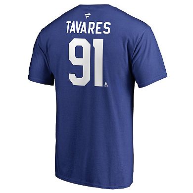 Men's Fanatics Branded John Tavares Royal Toronto Maple Leafs Authentic Stack Name & Number T-Shirt