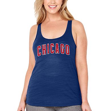 Women's Soft as a Grape Royal Chicago Cubs Plus Size Swing for the Fences Racerback Tank Top