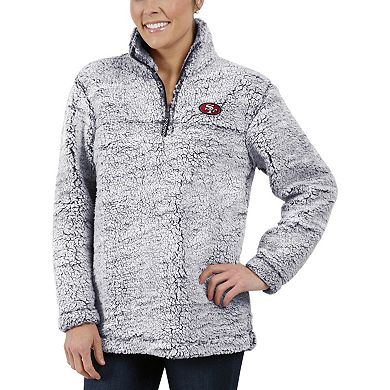 Women's G-III 4Her by Carl Banks Gray San Francisco 49ers Sherpa Quarter-Zip Pullover Jacket