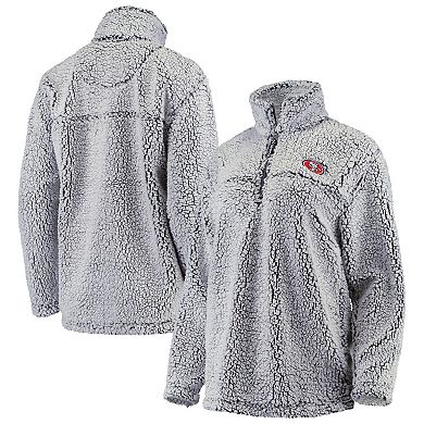 Women's G-III 4Her by Carl Banks Gray San Francisco 49ers Sherpa Quarter-Zip Pullover Jacket