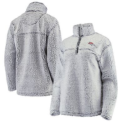 Women's G-III 4Her by Carl Banks Gray Denver Broncos Sherpa Quarter-Zip Pullover Jacket