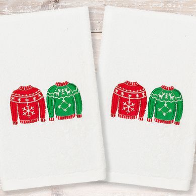 Linum Home Textiles Christmas 2-pack Sweaters Luxury Turkish Cotton Hand Towels