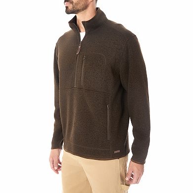 Men's Smith's Workwear Quarter-Zip Sweater Fleece Pullover Jacket