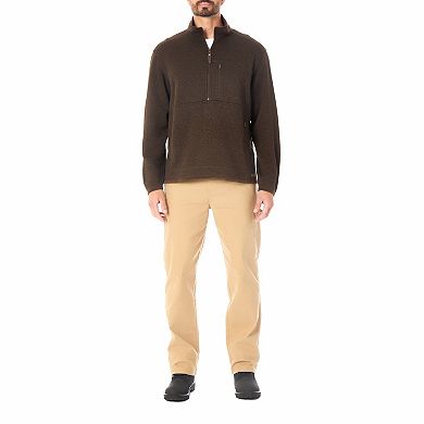 Men's Smith's Workwear Quarter-Zip Sweater Fleece Pullover Jacket