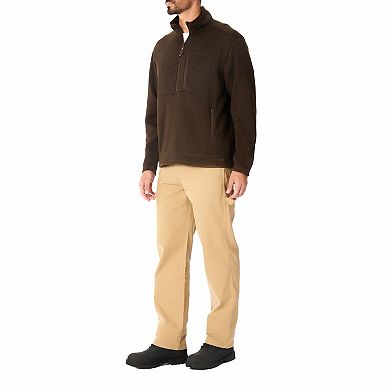 Men's Smith's Workwear Quarter-Zip Sweater Fleece Pullover Jacket