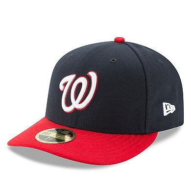 Men's New Era Navy/Red Washington Nationals Alternate Authentic Collection On-Field Low Profile 59FIFTY Fitted Hat