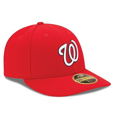 Men's New Era Red Washington Nationals Game Authentic Collection On-Field Low Profile 59FIFTY Fitted Hat