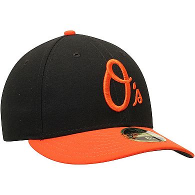Men's New Era Black/Orange Baltimore Orioles Alternate 2 Authentic Collection On-Field Low Profile 59FIFTY Fitted Hat