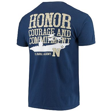 Men's Navy Navy Midshipmen Local Comfort Color T-Shirt