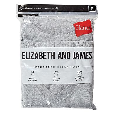 Women's Hanes + Elizabeth and James 3-pack Tees