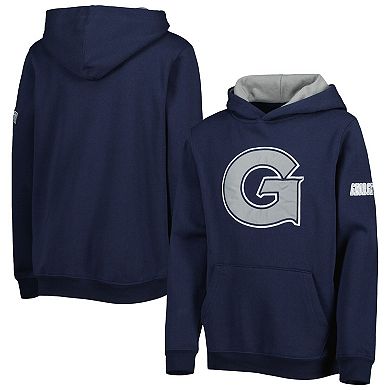 Youth Stadium Athletic Navy Georgetown Hoyas Big Logo Pullover Hoodie