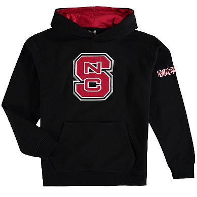 Youth Black NC State Wolfpack Big Logo Pullover Hoodie