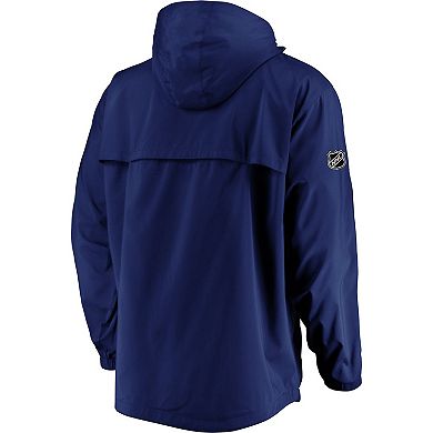 Men's Fanatics Branded Blue Winnipeg Jets Alternate Logo Rinkside Mock Full-Zip Jacket