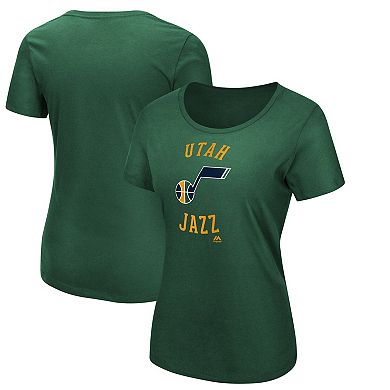 Women's Majestic Green Utah Jazz The Main Thing T-Shirt