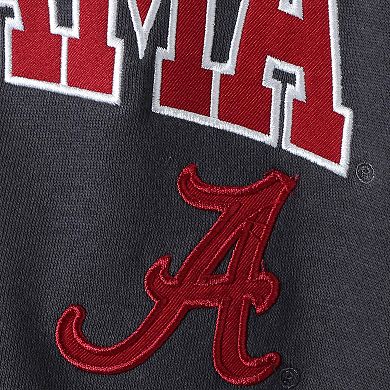 Youth Charcoal Alabama Crimson Tide Applique Arch & Logo Full-Zip Hoodie