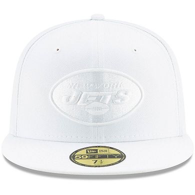 Men's New Era New York Jets White on White 59FIFTY Fitted Hat
