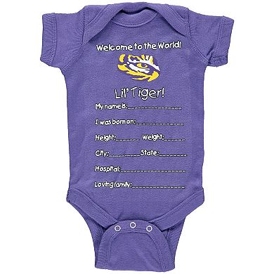 Newborn LSU Tigers Purple Welcome To The World Creeper