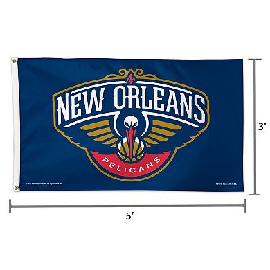 WinCraft New Orleans Pelicans Single-Sided 3' x 5' Deluxe Team Logo Flag