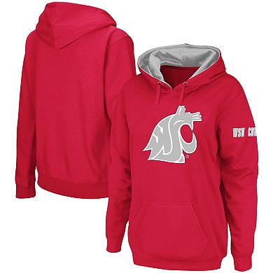 Women's Crimson Washington State Cougars Big Logo Pullover Sweatshirt