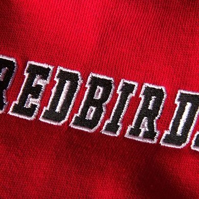 Women's Stadium Athletic Red Illinois State Redbirds Big Logo Pullover Hoodie