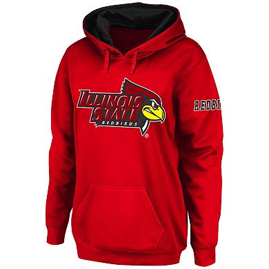 Women's Stadium Athletic Red Illinois State Redbirds Big Logo Pullover Hoodie