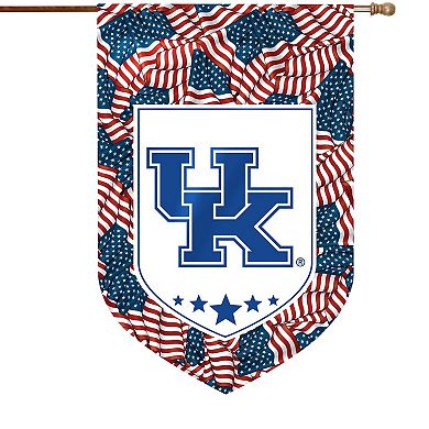 Kentucky Wildcats Patriotic House Flag