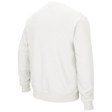 Men's Colosseum White Air Force Falcons Arch & Logo Sweatshirt