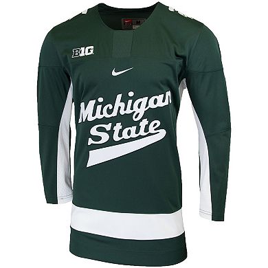 Men's Nike Green Michigan State Spartans Replica College Hockey Jersey