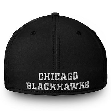 Men's Fanatics Branded Black Chicago Blackhawks Core Elevated Speed Flex Hat