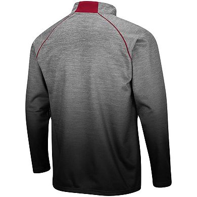 Men's Colosseum Heathered Gray Iowa State Cyclones Sitwell Sublimated Quarter-Zip Pullover Jacket