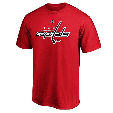 Men's Fanatics Branded TJ Oshie Red Washington Capitals Team Authentic Stack Name & Number T-Shirt