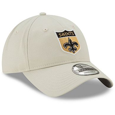 Men's New Era Khaki New Orleans Saints Historic Playmaker 9TWENTY Adjustable Hat