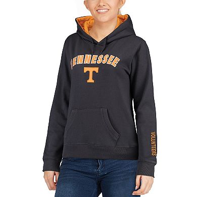 Women's Charcoal Tennessee Volunteers Arch & Logo 1 Pullover Hoodie