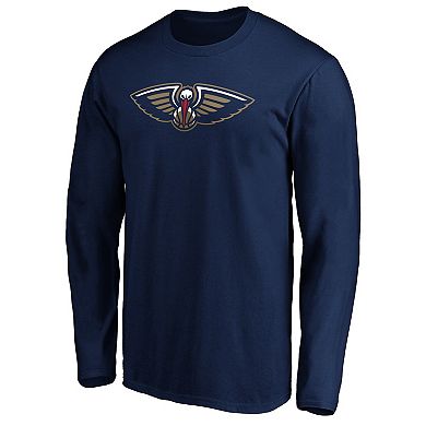 Men's Fanatics Branded Zion Williamson Navy New Orleans Pelicans Team Playmaker Name & Number Long Sleeve T-Shirt