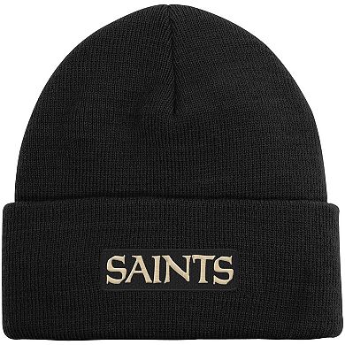 Youth Black New Orleans Saints Basic Cuffed Knit Hat