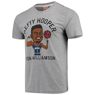 Men's Zion Williamson Gray New Orleans Pelicans Player Graphic Tri-Blend T-Shirt