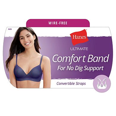 Hanes Ultimate Bra: No Dig Support Smoothtec Wireless Bra DHHU35