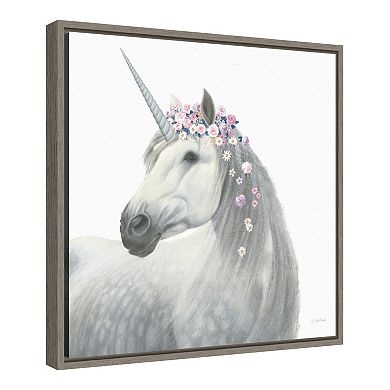 Amanti Art Spirit Unicorn II Framed Canvas Wall Art