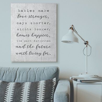 Stupell Home Decor "Babies Make Love Stronger" Canvas Wall Art