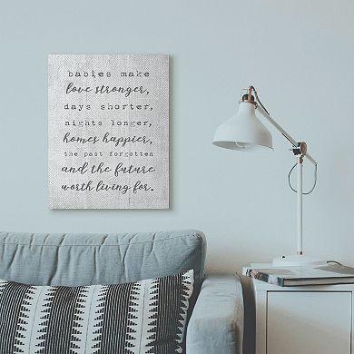 Stupell Home Decor "Babies Make Love Stronger" Canvas Wall Art